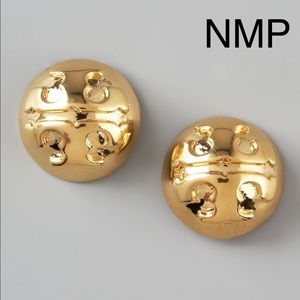 Tory Burch Gold Domed Stud Earrings